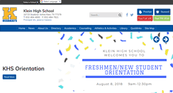 Desktop Screenshot of kleinhs.kleinisd.net